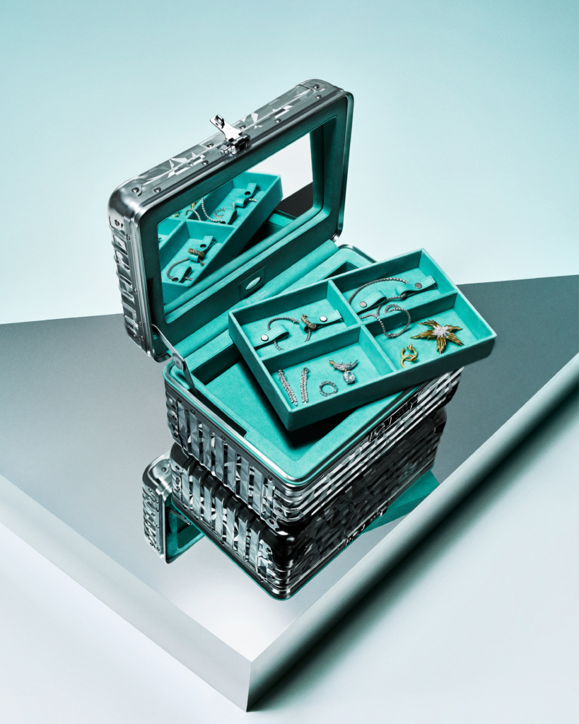 RIMOWA x Tiffany & Co. Jewelry Case in Aluminum with Tiffany Blue