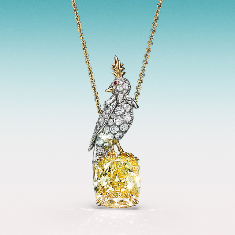 Jean Schlumberger By Tiffany Bird On A Rock Pendant In 18k Yellow Gold