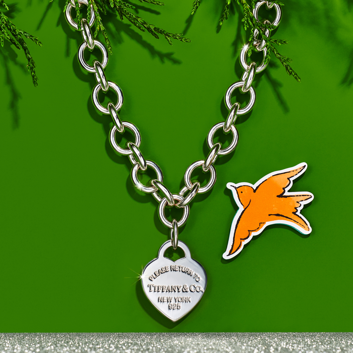 Return to Tiffany® heart tag chain link necklace in sterling silver