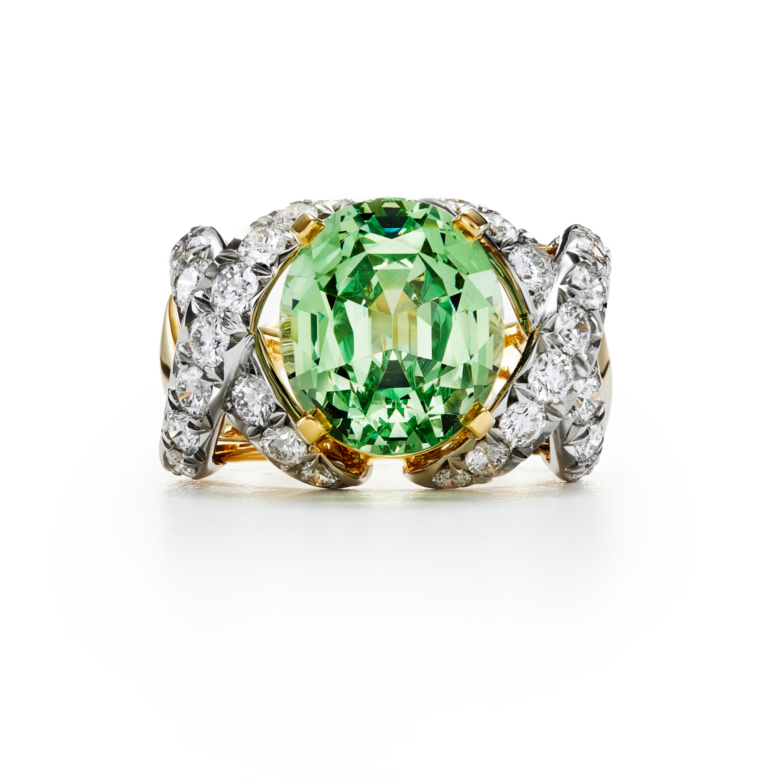 Tiffany & Co. Schlumberger ® Ring in 18k yellow gold and platinum with