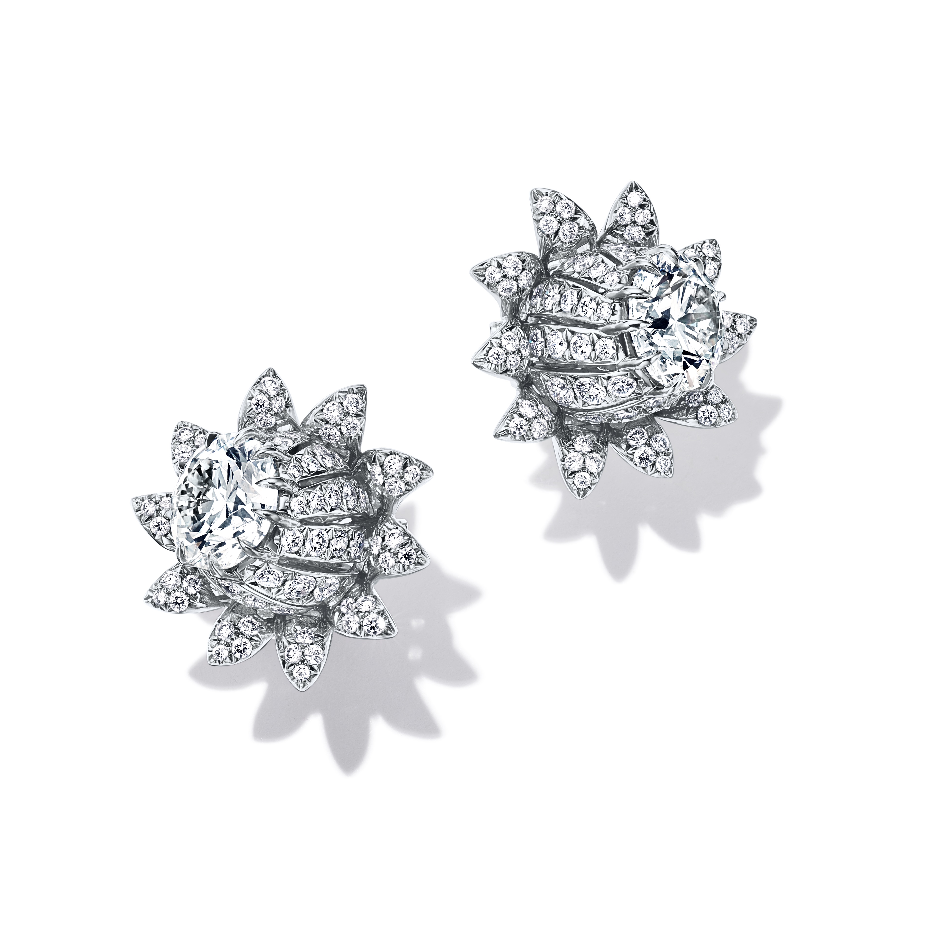 Tiffany & Co. Schlumberger® Mini Thistle earrings in platinum with ...