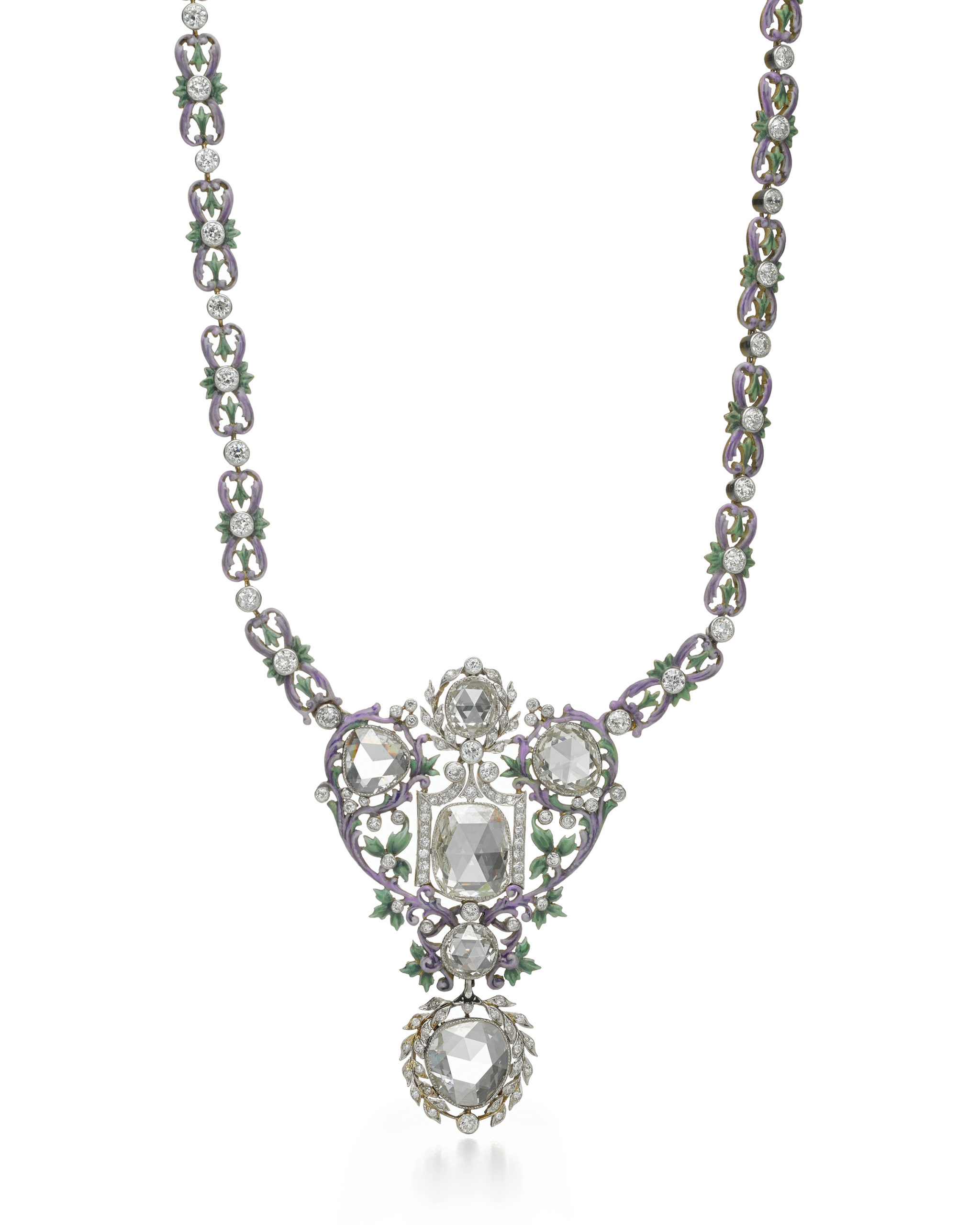 Necklace with rose-cut diamonds - Tiffany