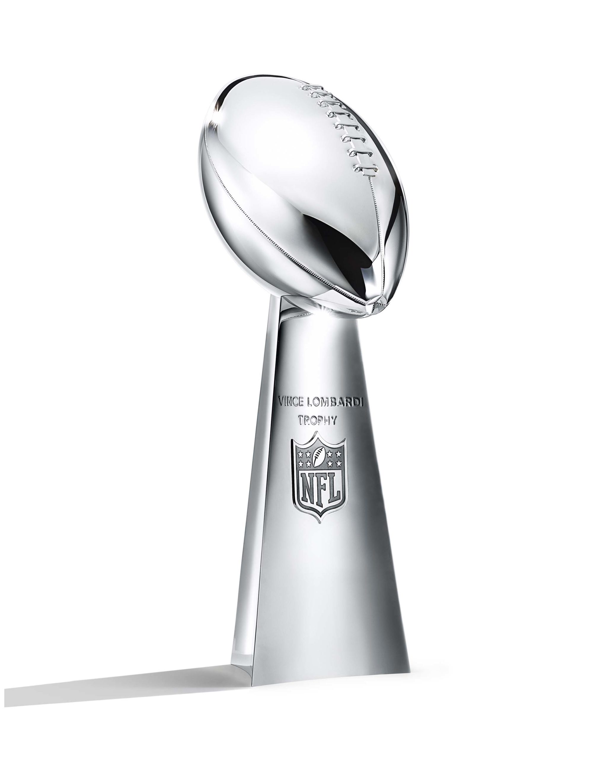 The Vince Lombardi Trophy®. Designed and handcrafted by Tiffany & Co
