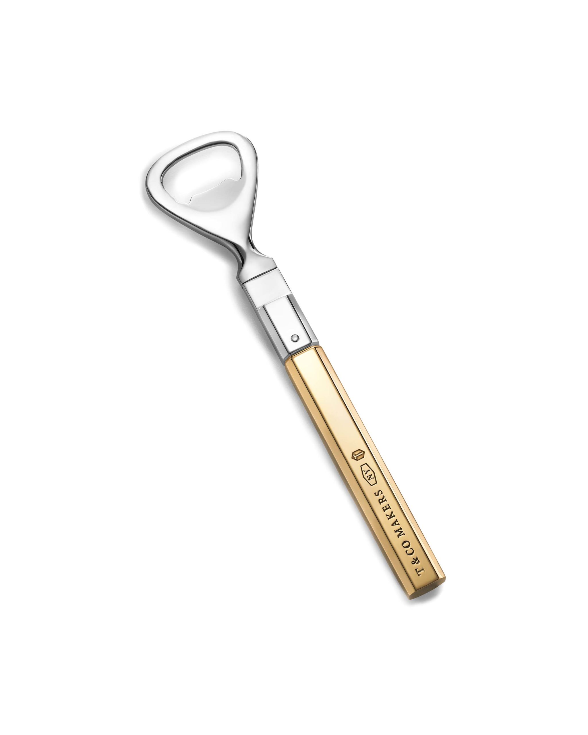 Tiffany 1837® Makers bottle opener in sterling silver and brass